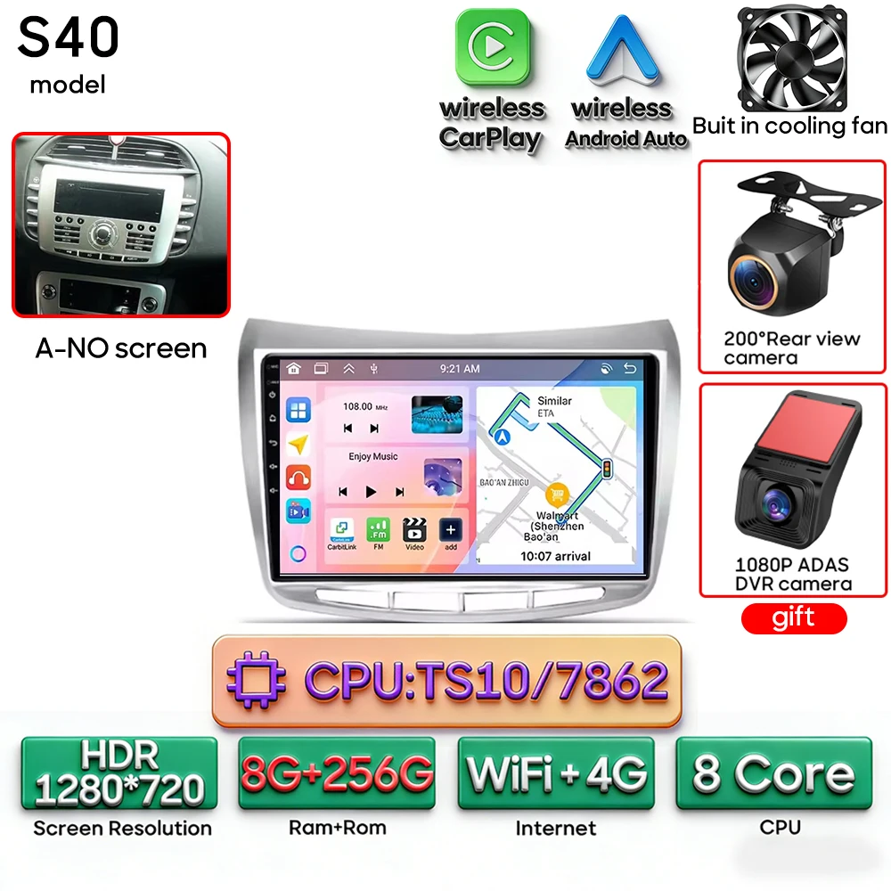 Android 15 autoradio multimediaspeler draadloze Carplay stereo voor Lancia Delta 2009 - 2019 navigatie GPS 2din DSP Wifi