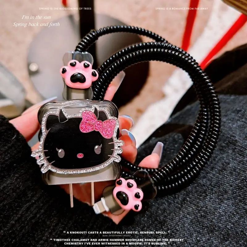 

Hello Kitty Charger Case Cable Protector for IPhone 18W/20W Fast Charging Cable Data Breakage-proof Charger Protection Rope Gift