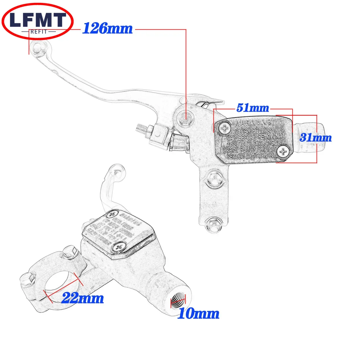 22mm 7/8\'\' Right/Left Brake Master Cylinder Clutch Pump Brake Lever Motorcycle For KTM EXC EXCF SX SXF SX-W XC-W XC-F 150 200