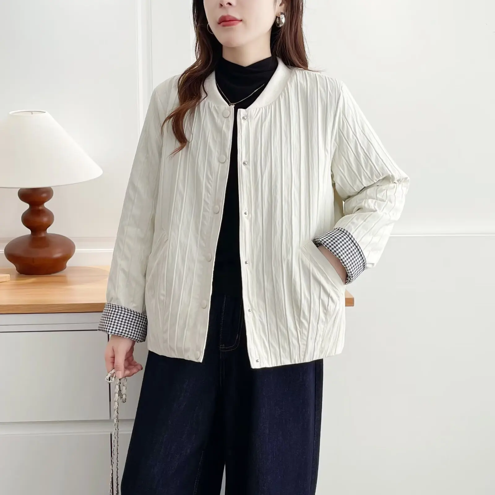 Xxxl moda plus size parkas femininas casual novo outono inverno estilo quente fino jaqueta de beisebol algodão-acolchoado casacos 544