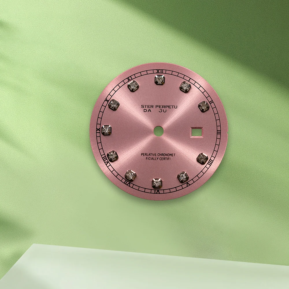 24.5 مللي متر S شعار الماس الهاتفي NH05 الطلب القهوة الملونة الهاتفي لا الأيدي صالح NH05 حركة لا مضيئة ساعة تعديل الملحقات