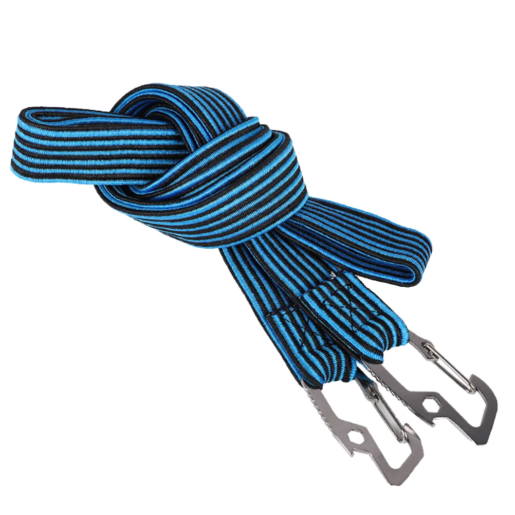 Bike Strap Simple Metal Durable Useful Motorcycle Trunk Luggage Elastic Fixed Rope (2 Meters Blue) Bike luggage Strap