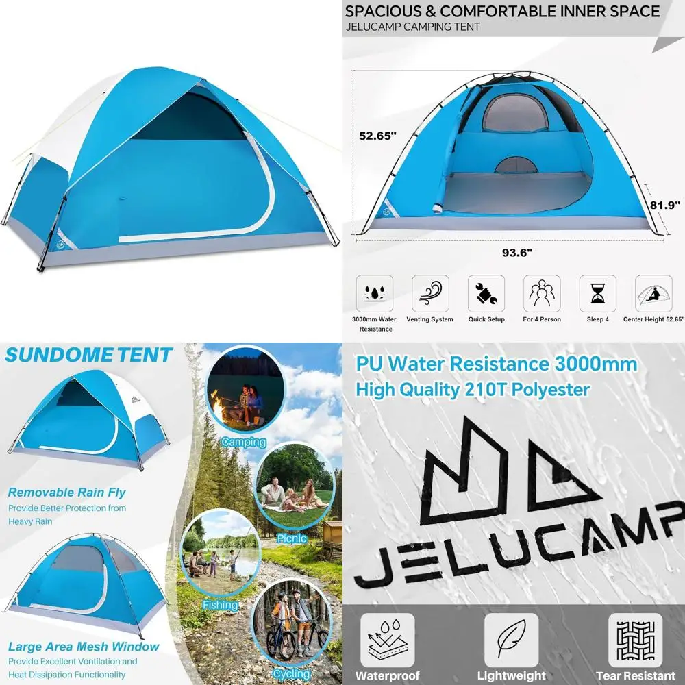

Легкая палатка для кемпинга на 1-6 человек, портативное укрытие для походов, простая в установке водонепроницаемая палатка для активного отдыха и взрослых