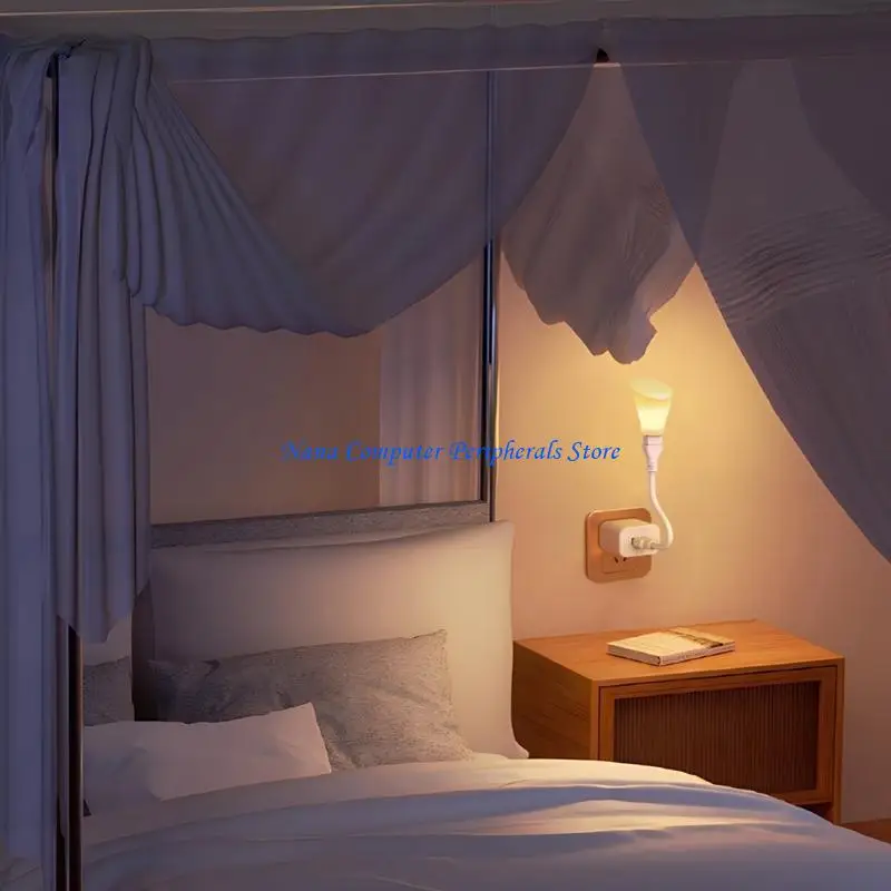 F68C المحمولة USB LED ضوء الليل زاوية قابلة للتعديل لطاولة السرير كمبيوتر المكتب