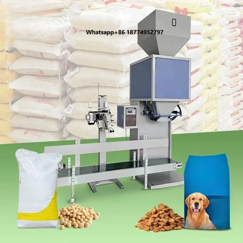 Cattle Feed Bagging Semi Automatic 50kg Salt Bag Packing Granular Fertilizer Filling Machine for Rice