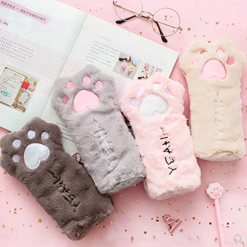 

1pcs Creative Cat Paw Pencil Case Large Capacity Universal Student Pencil Case Pouch Children Stationery Gift Pencilcase