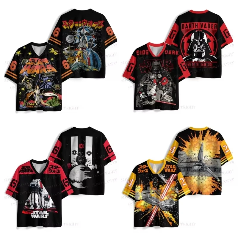 camiseta-estampada-star-wars-darth-vader-fighter-com-decote-em-v-e-manga-curta-para-criancas-e-adultos-estilo-casual-e-streetwear-para-fas-de-filmes