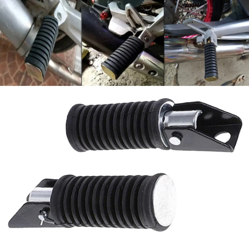 

2Pcs Universal Motorcycle Rear Footrests With Thread Compatible Folding Footrest Motocross Motorcycle Accessories Pedals