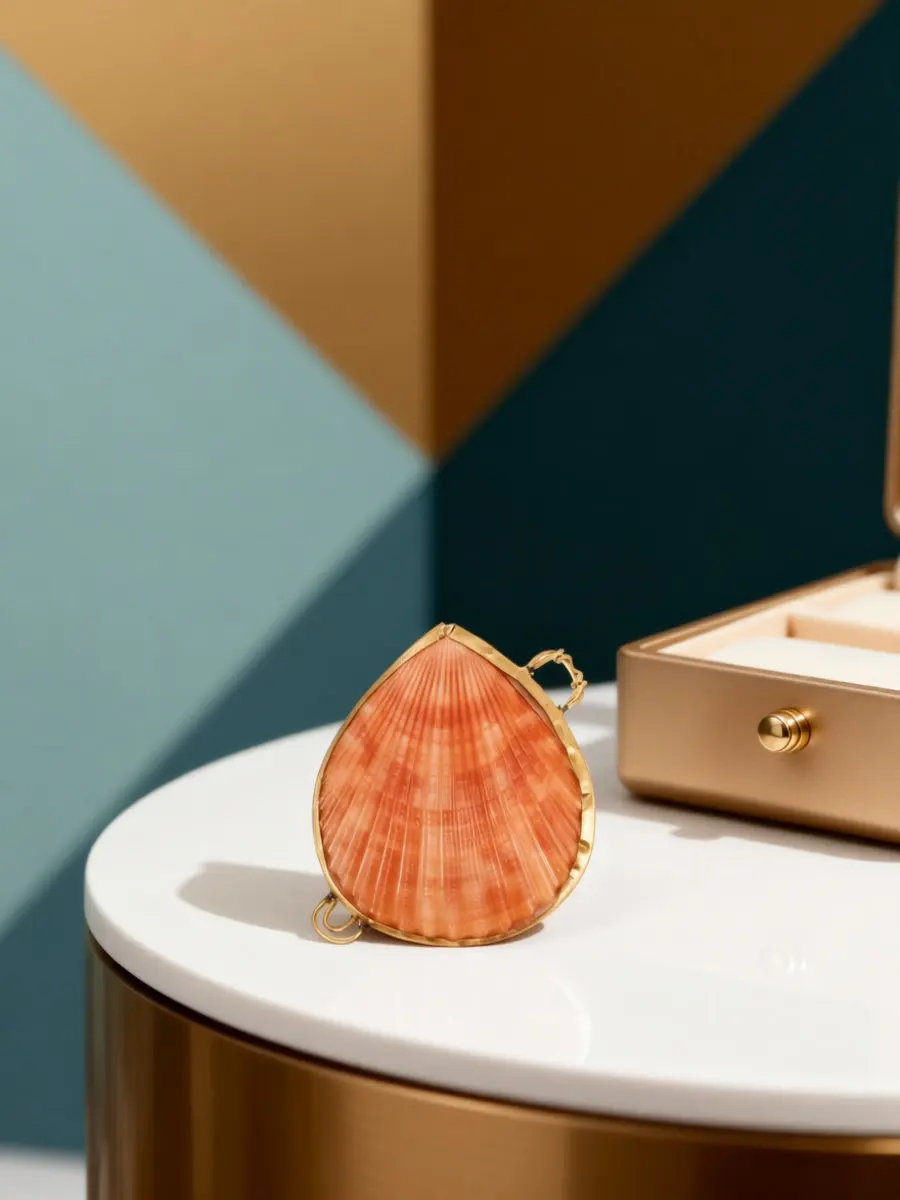 Shell Shaped Jewelry Storage Box Elegant Seashell Design Ring Necklace Earring Organizer Gift Box for Valentine's Day Birthday