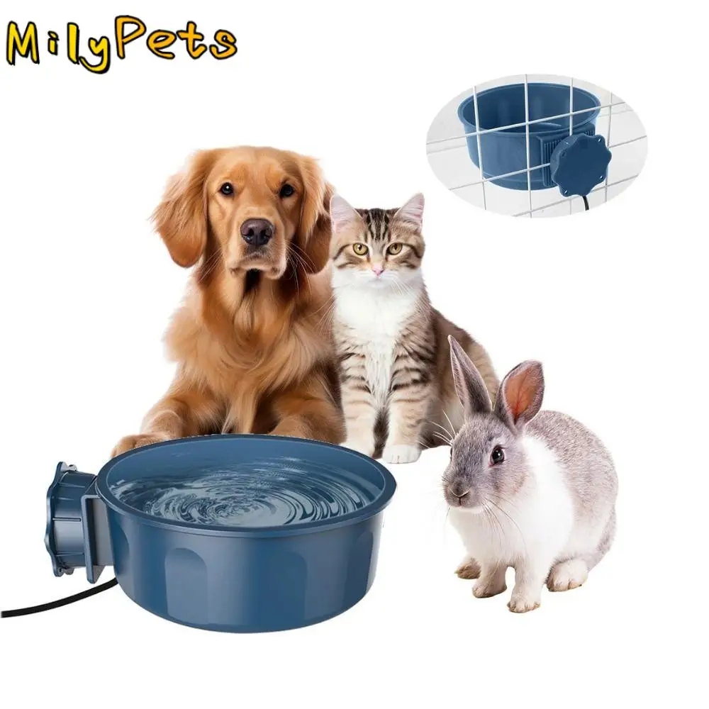 Practical 600ml Pet Heating Water Bowl Plastic Hanging Heated Dog Bowl Constant Temperature USB Pet Feeding Bowl for Dogs Cats