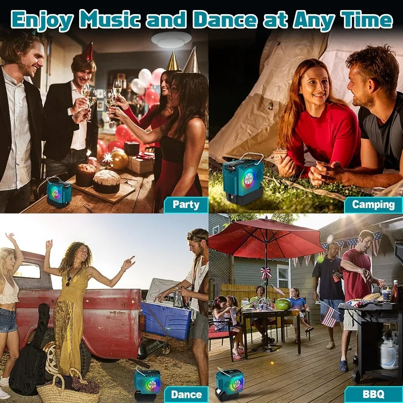 جديد 2025 سماعة لاسلكية تعمل بالبلوتوث المتكلم لراديو بطارية ماكيتا 18 فولت/20 فولت مع مخرج USB ونوع C لمشغل حفلات التخييم في الهواء الطلق #6