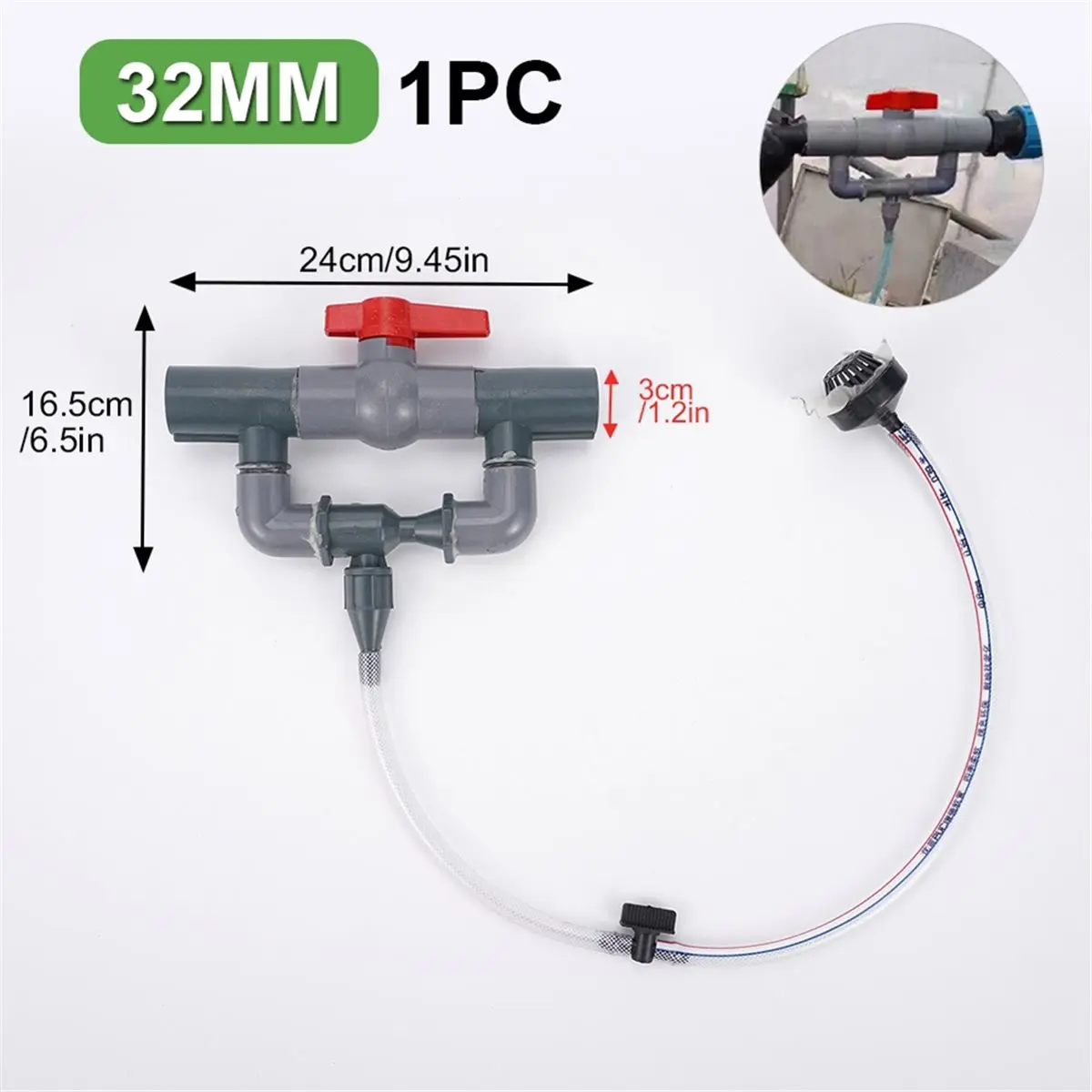 giftnew Agriculture Irrigation Venturi FertilizerInjector Set Greenhouse Irrigation Fertilizerinjector Watering 50mm
