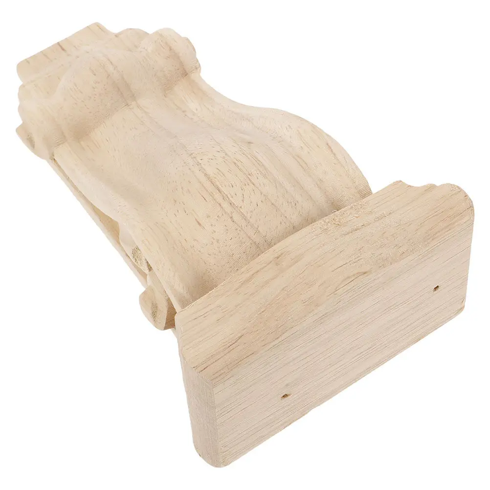 Wooden Corbel Carved European Archway Design Sturdy Solid Wood Decorative Shelf Support Corner Applique for Home