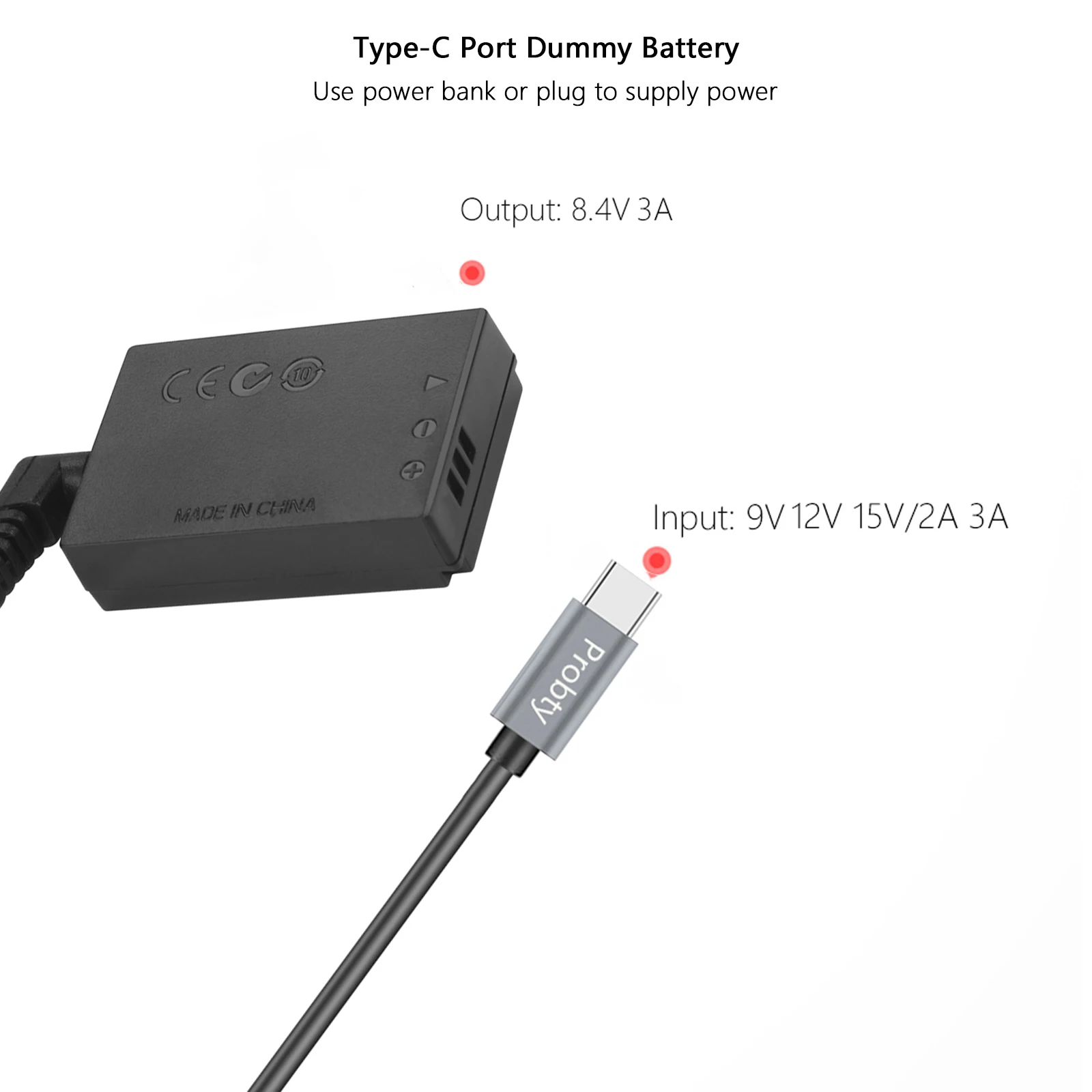 LP-E12 LPE12 ACK-E12 kabel TYPE-C USB imitacja baterii DR-E12 PD Adapter do canona EOS M2 M10 M50 M100 M200 kamery