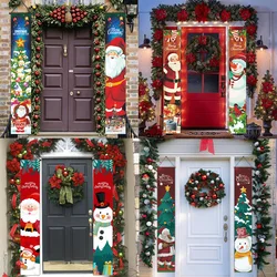 1set Christmas Door Banner Porch Decorations Christmas Decoration for Home Xmas Home Decoracion New Year 2024 Noel navidad