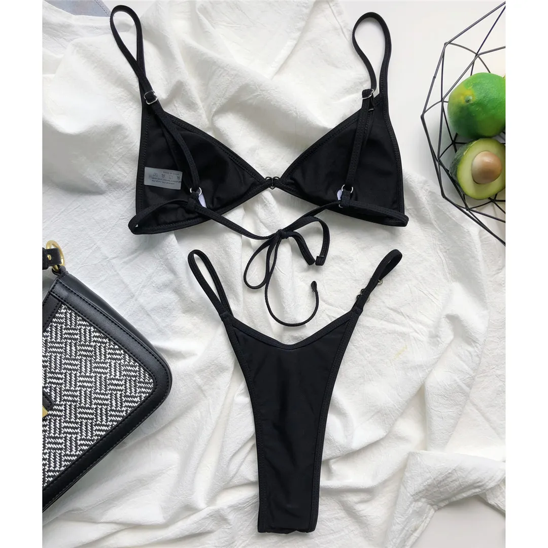 Neuer sexy Tanga-Bikini, winziger Mini-Bikini, Damen-Badeanzug, zweiteiliges Bikini-Set, gepolsterter Badeanzug, Badebekleidung für Damen, V3063 – Detail 34
