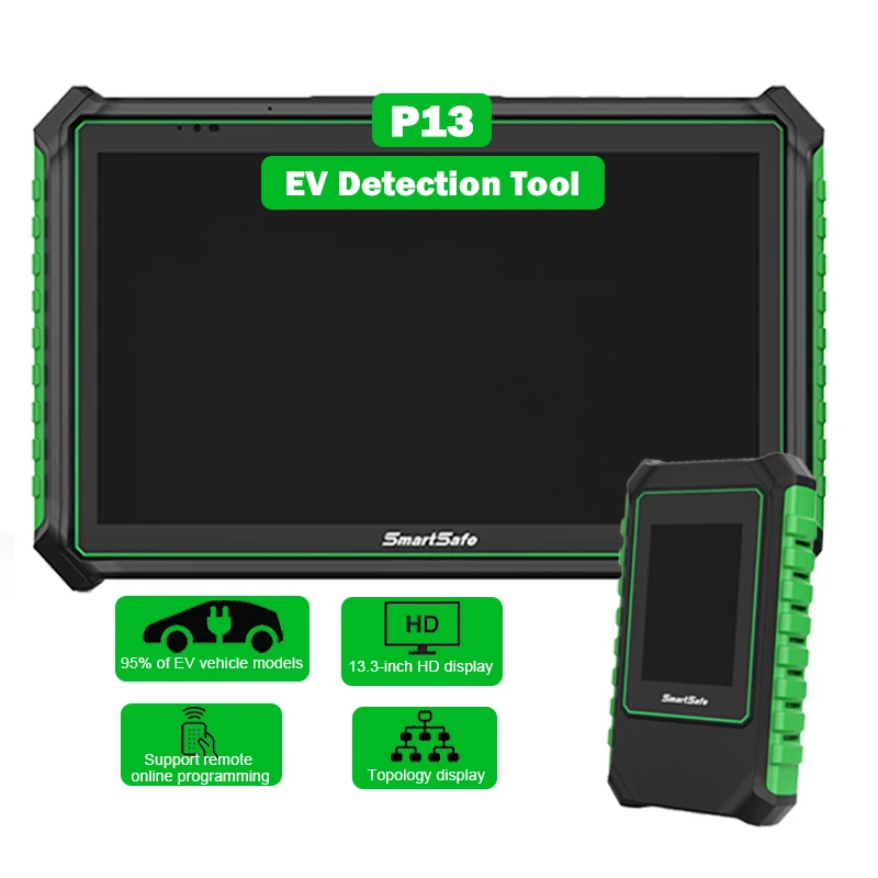 Hot Selling SmartSafe P13 New Energy Vehicle Analyzer Diagnostic Tool Supports 95% EV Vehicle Models 13.3-Inch HD Display Remote