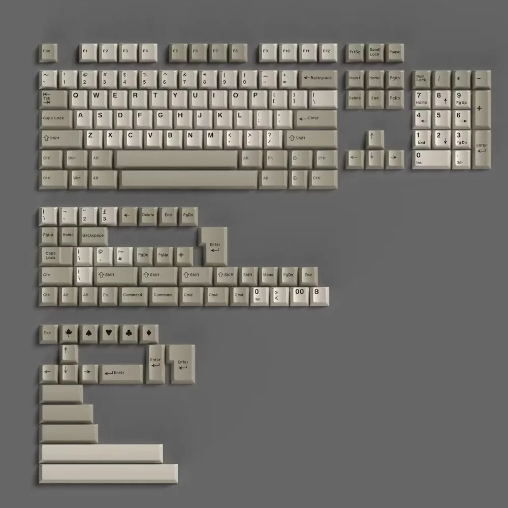 Beige Clone Keycaps DoubleShot ABS Cherry Profile Full Set Mechanical Keyboard Magnetic Switch Keycaps