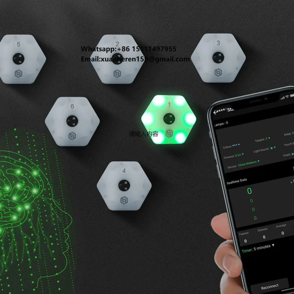 Football Basketball Reaction Training Light Agile Reaction Light Speed Physical Fitness Trainer 6 Lights+app