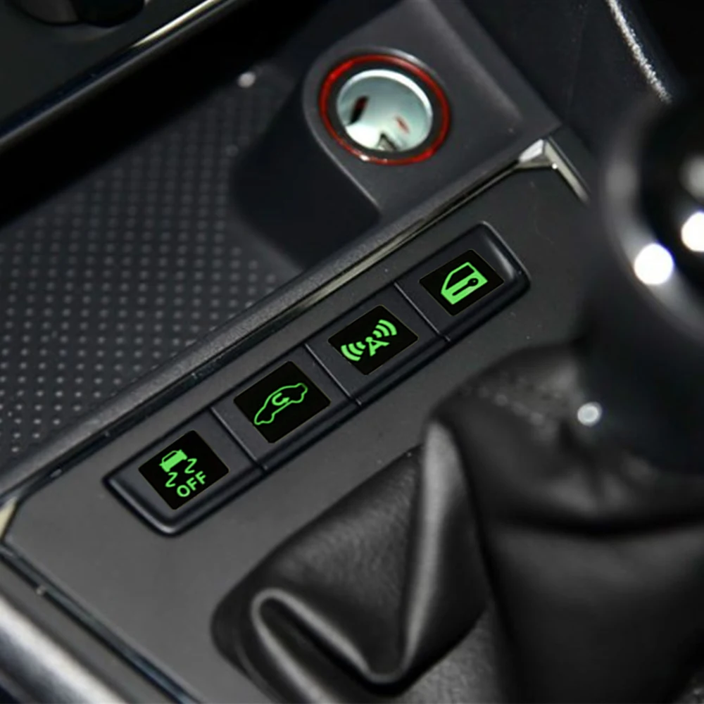 Car Window Button Luminous Sticker Door Switches Night Fluorescent Decals Lifter Switch Panel Decals Multifunctional Accessories