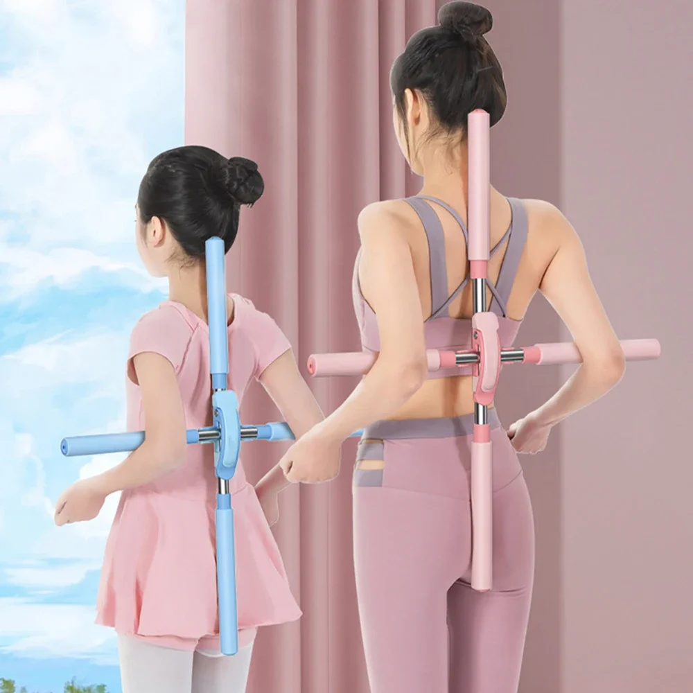 Yoga Hunchback Corrector Adjustable Stainless Steel Body Stick Home Gym Equipment