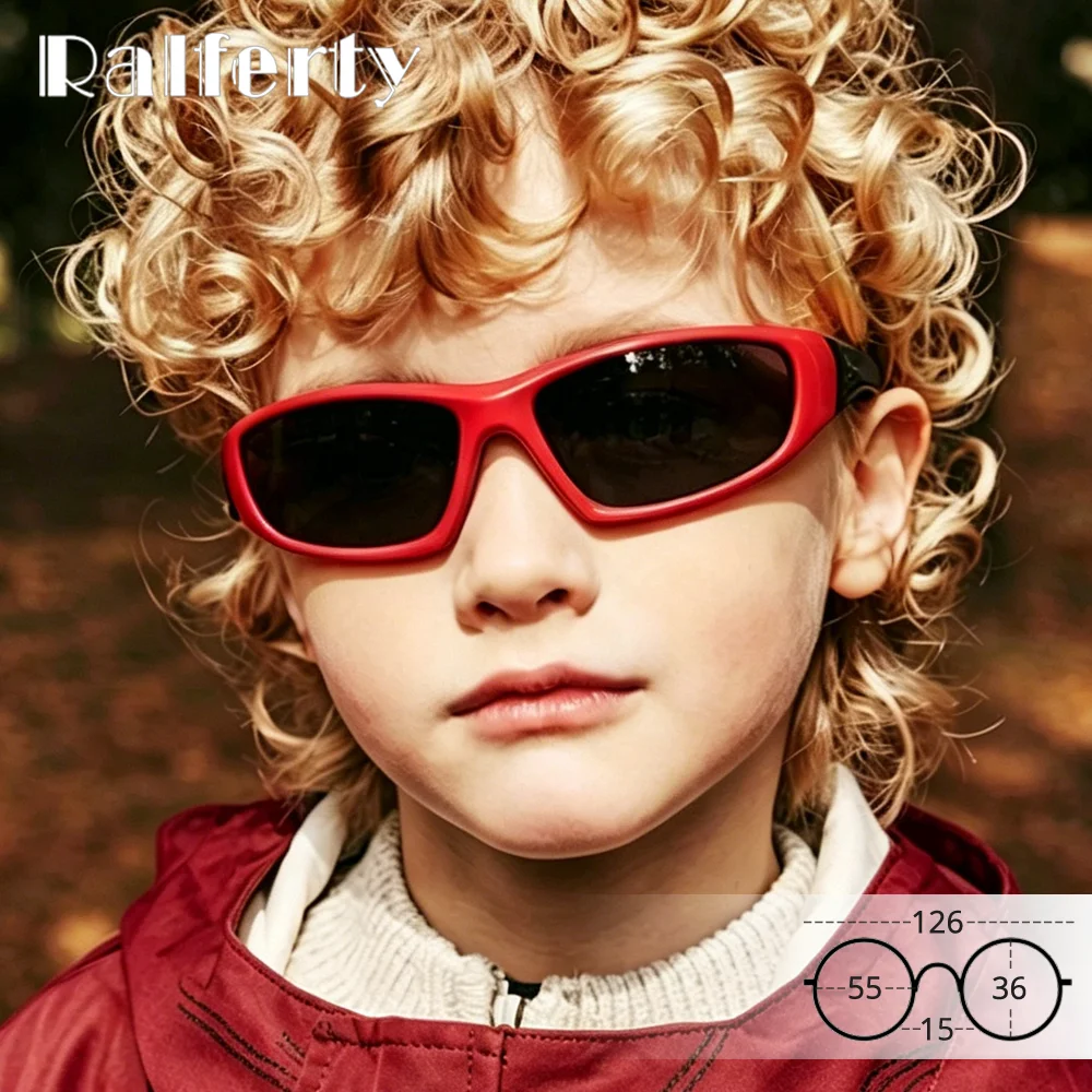 Polarized Sports Kids Sunglasses Soft Unbreakable UV400 Shades for Boys Girls Outdoor Cycling Running Anti-reflective 3-9Y