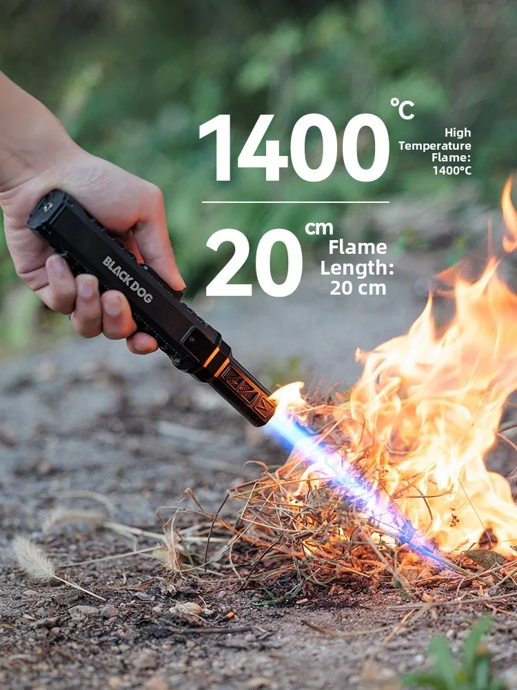 BlackDog Outdoor Windproof Portable Fire Starter Camping Wood Stove High Temperature Spray Gun Retro Style Essential Camping ...