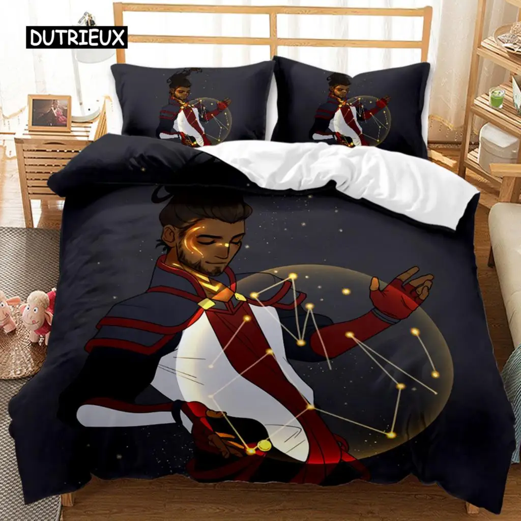 African Boy Duvet Cover Set King Size Hip Hop Boy Divination Bedding Set Trendy Cool Polyester Quilt Cover for Kids Boys Teens