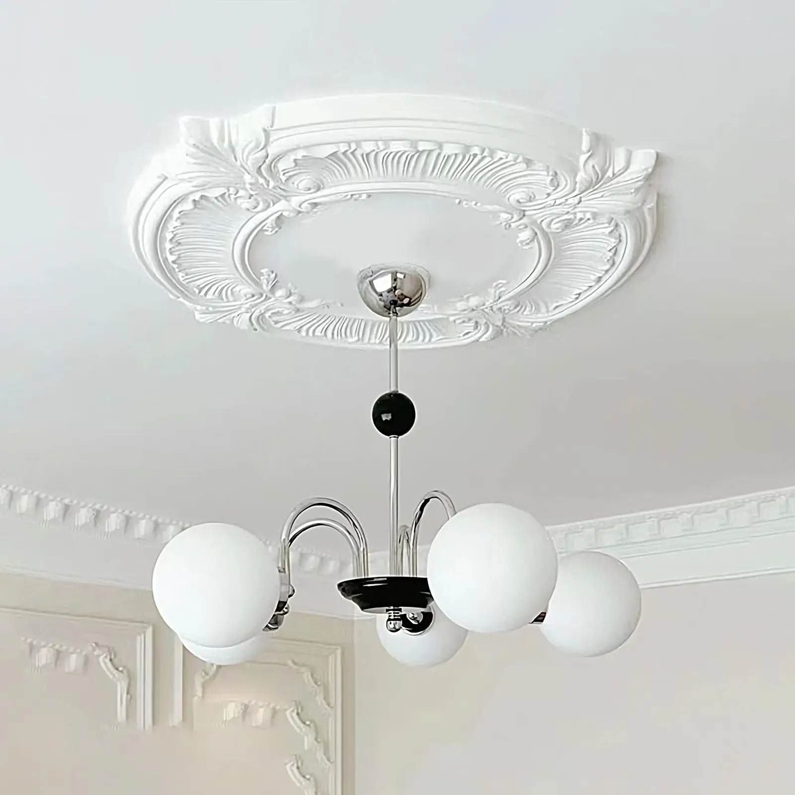 Split Ceiling Medallion Ceiling Fan Cover Split Plate Tight Fit Lamp Shade Trim For School Study Living Room Library Bedroom