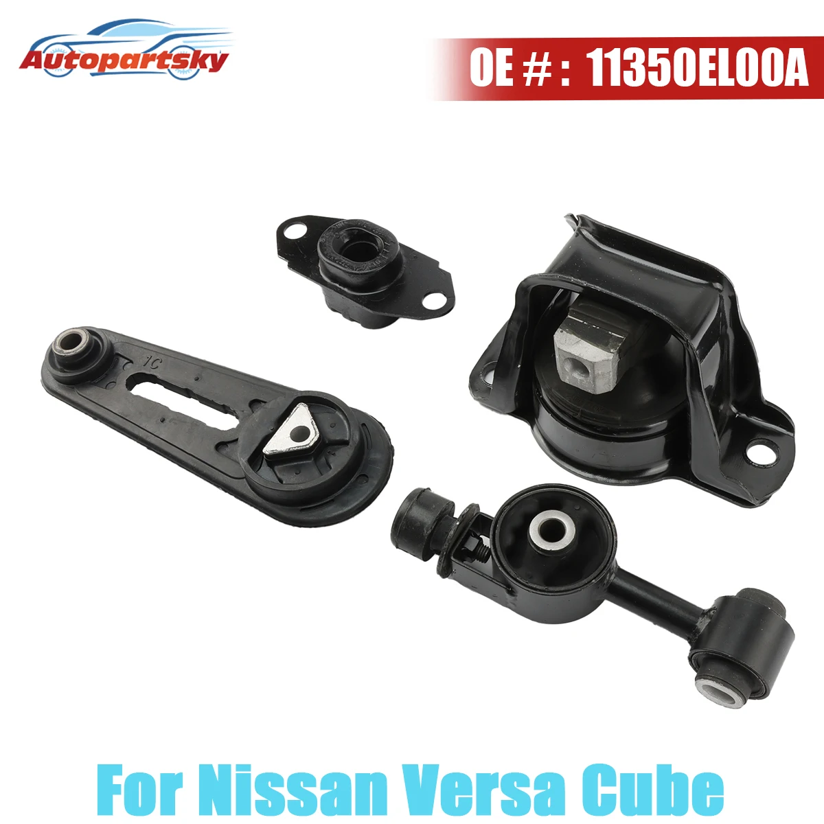 

11350-EL00A 11360-EL00A 11220-EL50A Engine Motor Mounts & Trans Mount For Nissan Versa 1.8L L4 2007-2012 Cube 1.8L L4 2009-2014