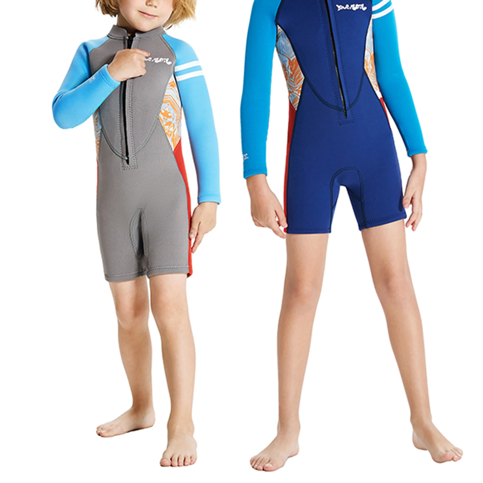 Kids One-Piece Swimsuit Neoprene Wetsuit for Boys Girls Children Wetsuit Sun Protection Swimwear Swimming Diving Scuba Wet Suit