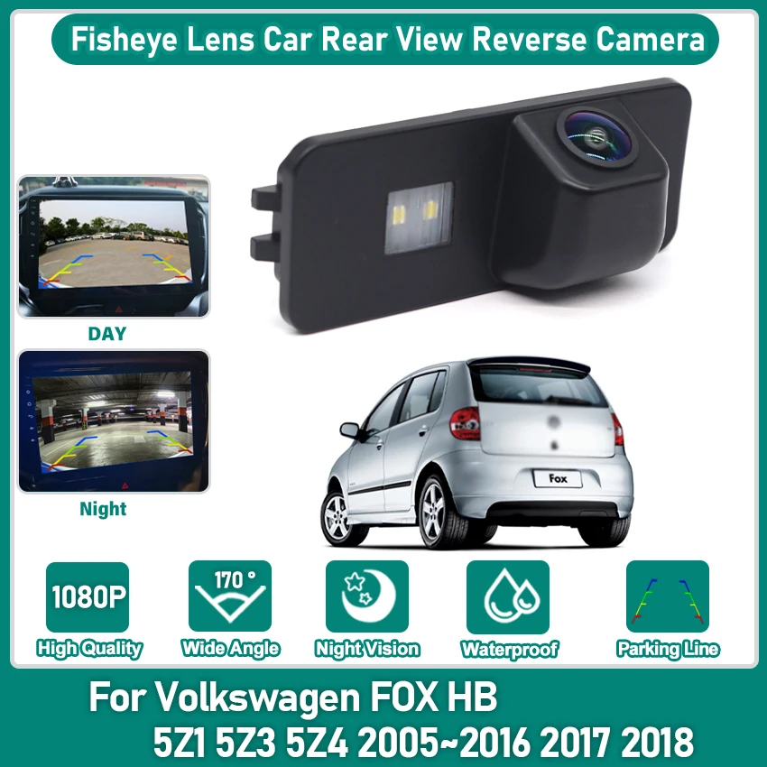 Car Rear View Camera For Volkswagen FOX HB 5Z1 5Z3 5Z4 2005~2016 2017 2018 CCD HD Night Vision Parking Reverse Backup Camera