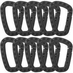 12PCS Outdoor Medium Backpack Buckle Buckled backpack Fast Tactical Carabiner Plastic Hook D Buckle Sports Camping Climbing