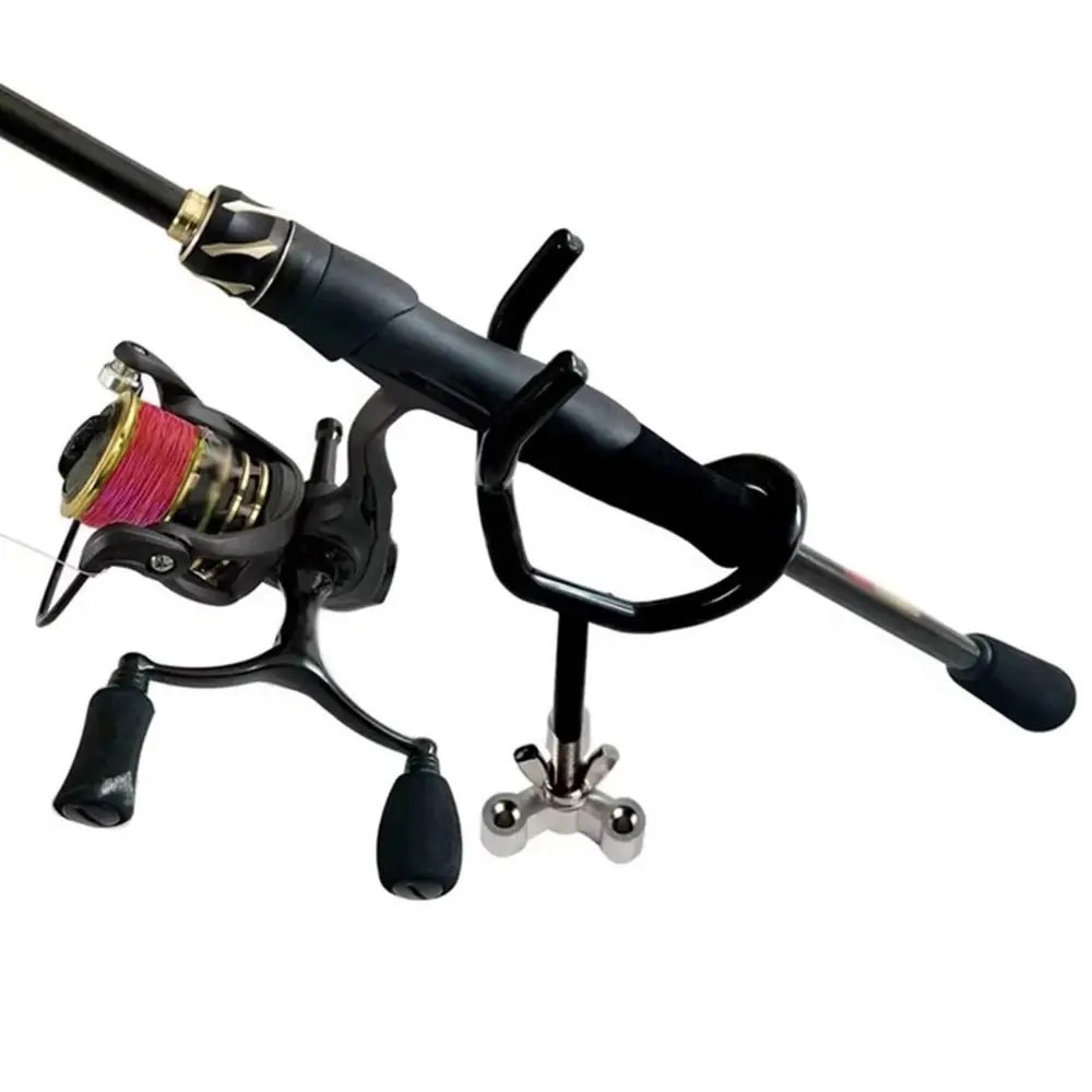 

20-градусный держатель удочки для рыбацкой лодки, черные металлические держатели для удочек с монтажным основанием, прочная портативная подставка для удочки