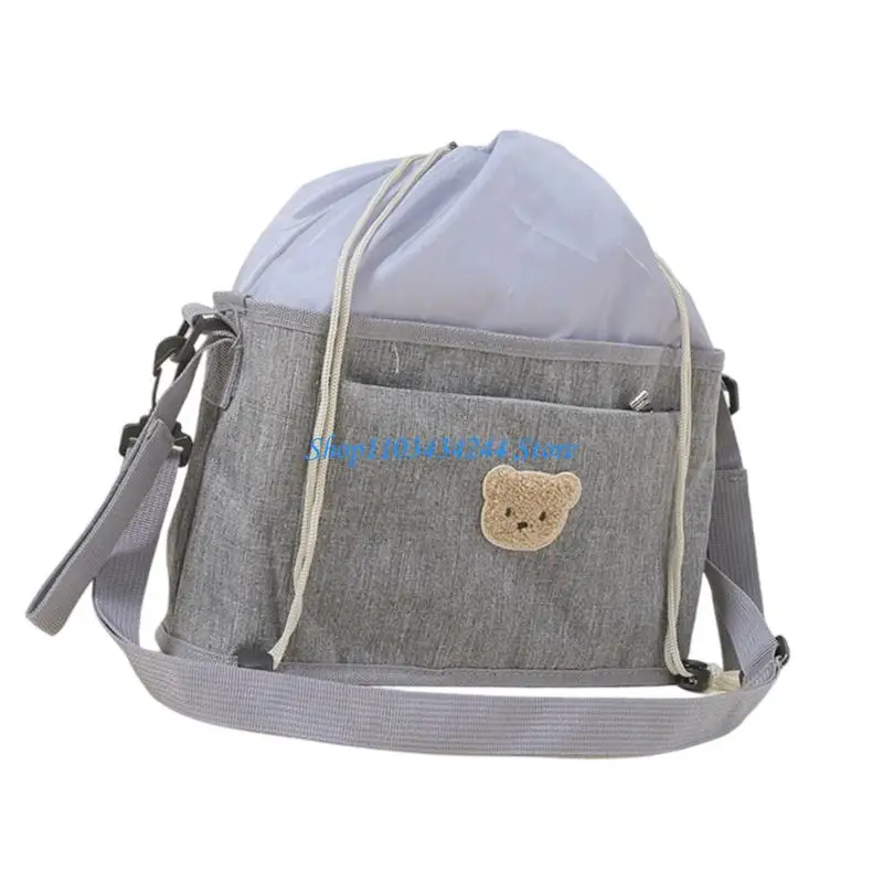 Cartoon Bear Embroidery Strollers Case Multifunctional Large Capacity