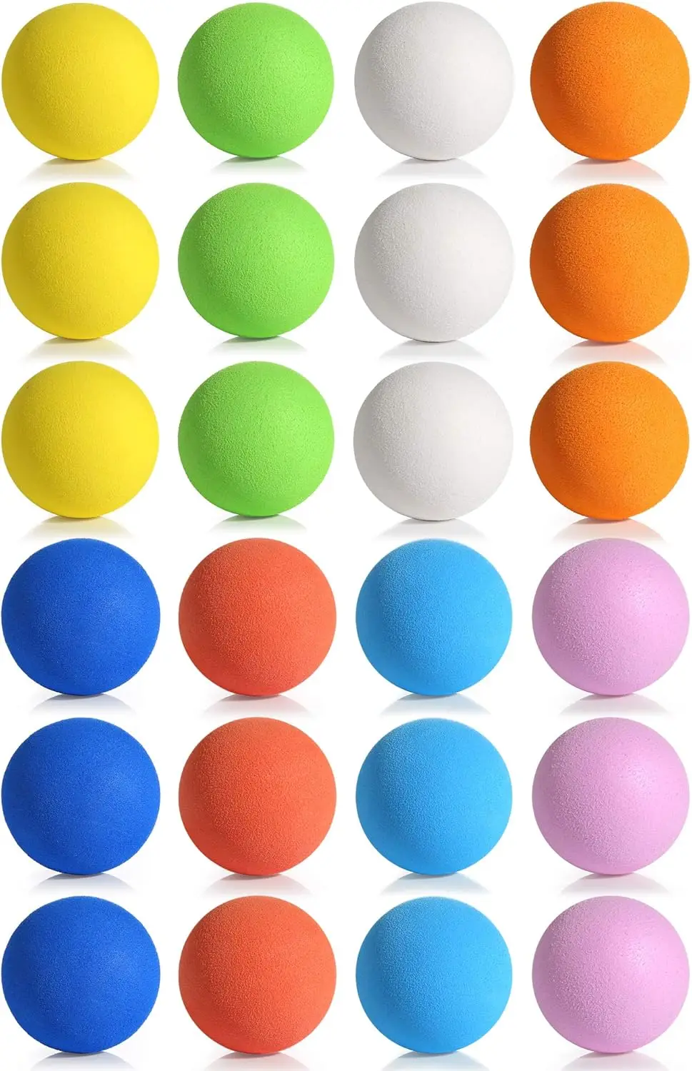 2.4 Inch Soft Foam Balls, 24PCS Lightweight Mini Indoor Toys Play Balls for Safe Fun, Birthday Party for Boys and Girls