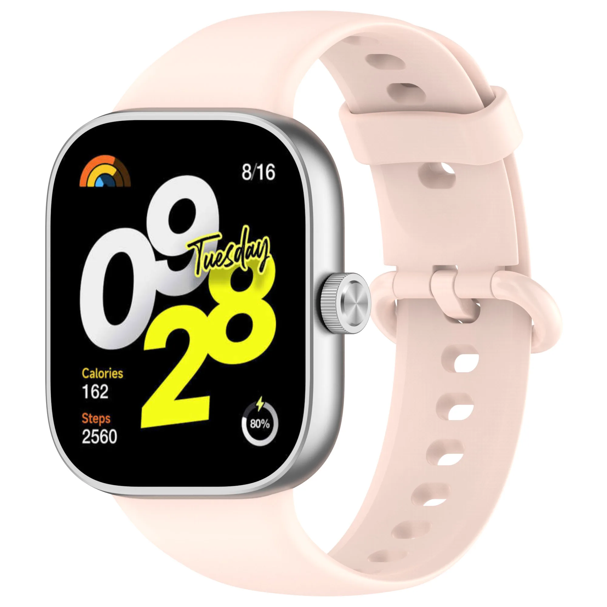 Pulseira de silicone para relógio Redmi 4, pulseira macia Smartwatch, fivela preta, pulseira impermeável, Xiaomi