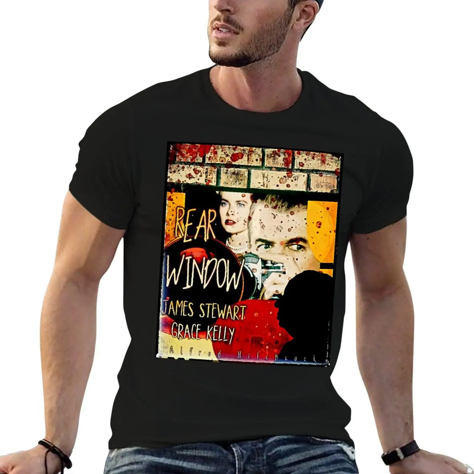 Alfred Hitchcock Rear Window T-Shirt Outdoor Activity Sports T-Shirt