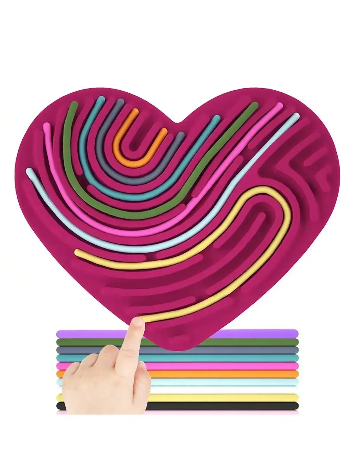 Planche d'activité sensorielle pour enfants, planche occupée, motricité, jouet Montessori, relaxant, anti-Stress, tige en Silicone colorée, jouet de voyage, cadeau pour garçon