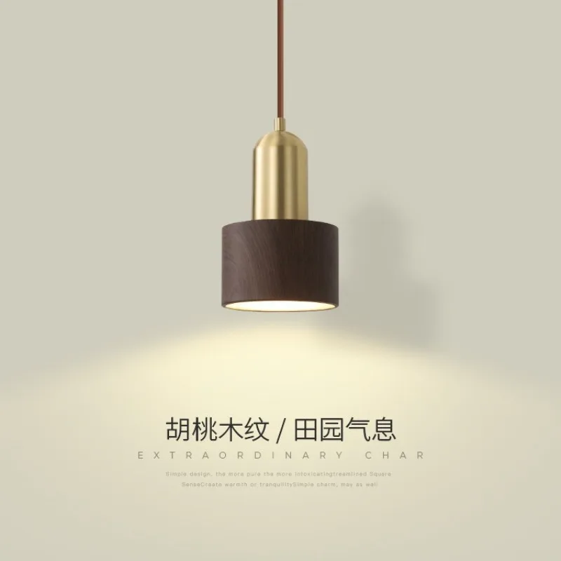 

Wood Pendant Light Dining Table Home Decor Vintage Brown Hanging Lamp Bedside Dinning Hall Restaurant Suspended Lighting E27