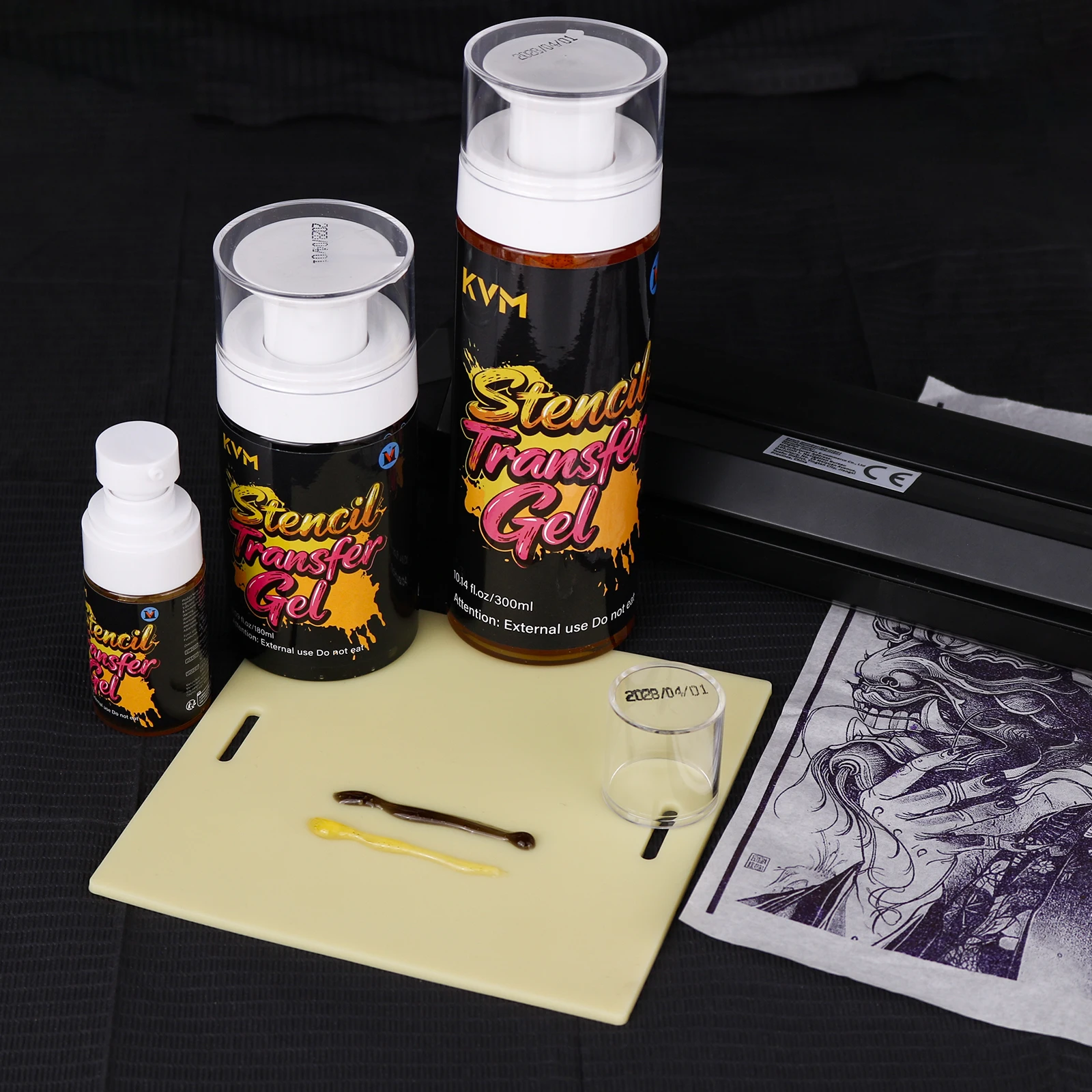 

KVM 30/180/300ML Tattoo Transfer Gel High Quality Thermal Copier Tattoo Template Pattern Transfer Paste Tattoo Accessories