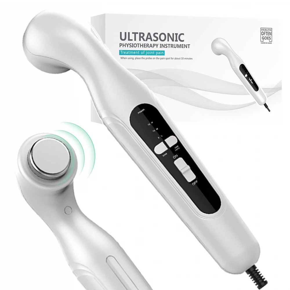 Ultrasound Therapy Machine Ultrasonic Physiotherapy Instrument for Body Pain Relief Deep Muscle Massager Adult with LCD Display