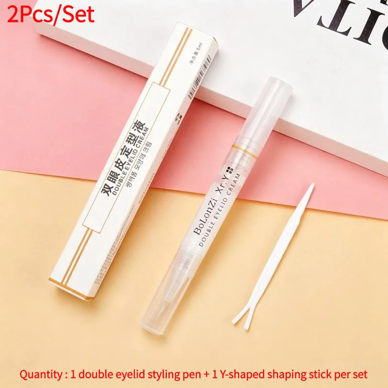 1Set Double Eyelid Setting Cream Long Waterproof Quick Dry Double Eyelid Shaping Lift Cream Long Lasting Firming Makeup Supplies