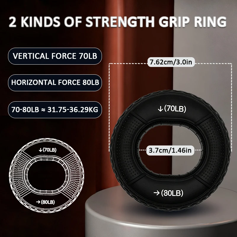 Silikon-Handtrainer Fingertrainer-Ring Handkrafttrainer-Ring Stressabbau Fitness-Studio Heimtraining Übungs-Fitnessgerät