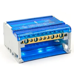 WDH-411 Terminal Block DIN Rail Mount, Screw Connector for PLC/Control Panel 600V 20A Brass Contacts Industrial Electrical