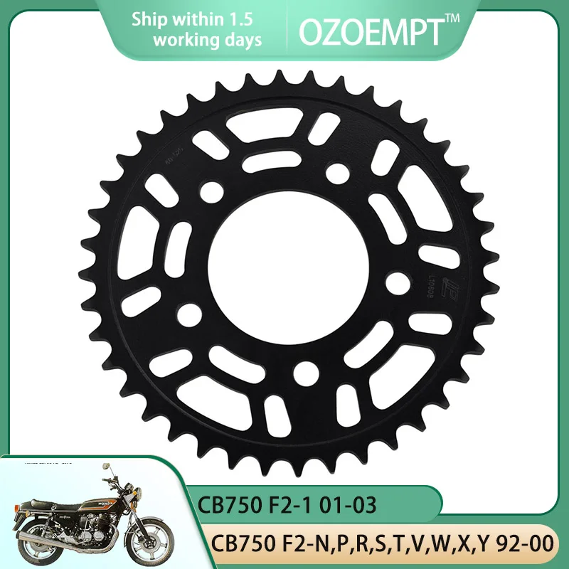 

OZOEMPT 525-40T Motorcycle Rear Sprocket Apply to CB750 F2-N,P,R,S,T,V,W,X,YRC42 92-00 CB750 F2-1 01-03