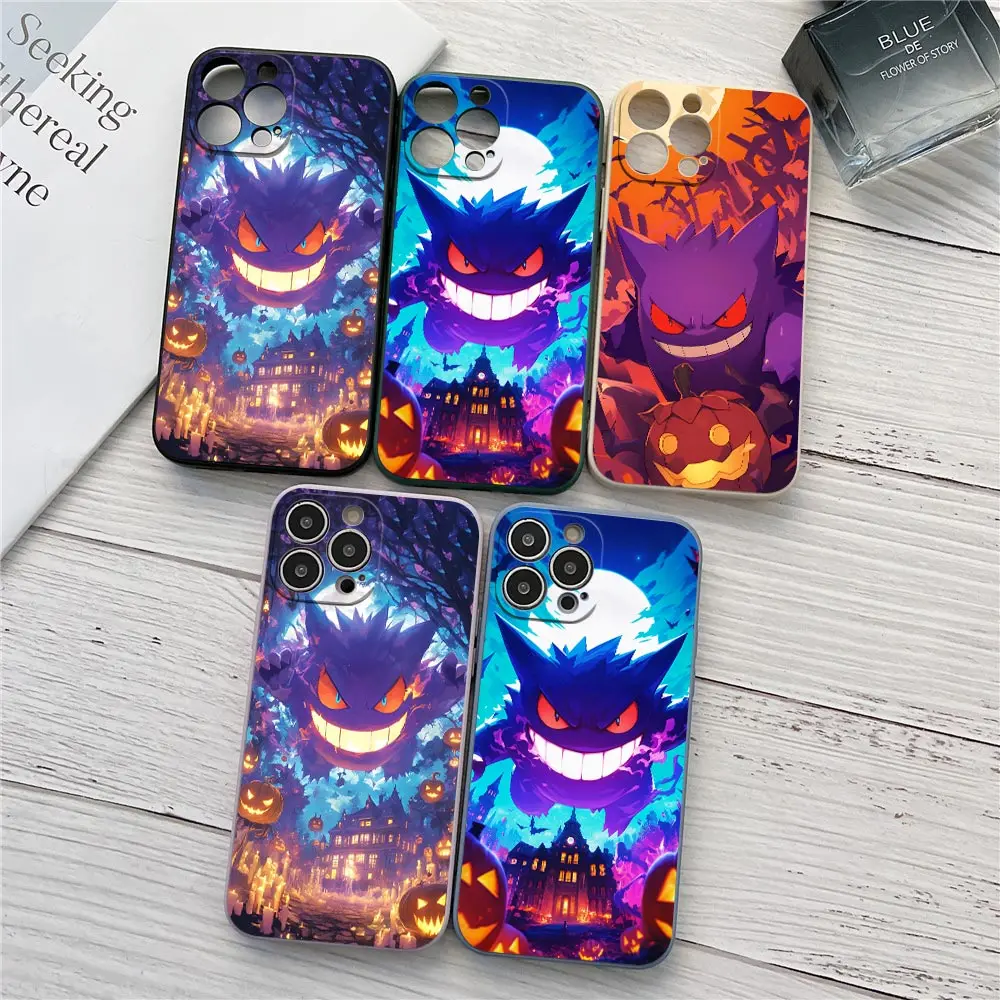 

Gengar Halloween Phone Case For iPhone 17 16 15 14 13 12 11 Pro Max Cases For iPhone 17 Air 16 Plus 16E XS Silicone Back Cover