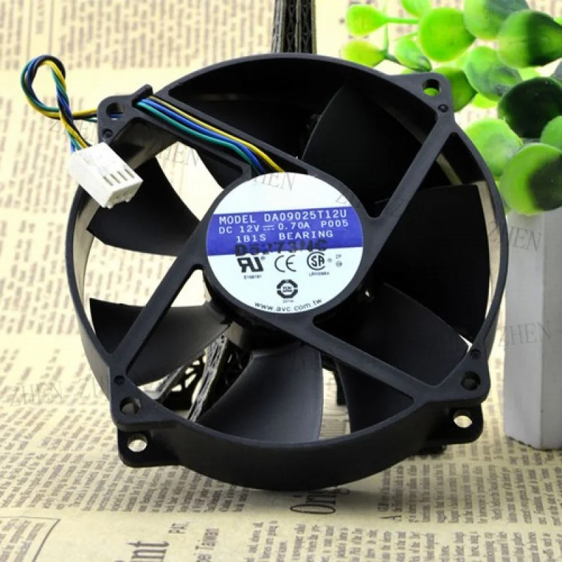 

Y 1PCS New FOR AVC DA09025T12U 12V 0.7A 9025 4pin computer CPU chassis fan # QW.
