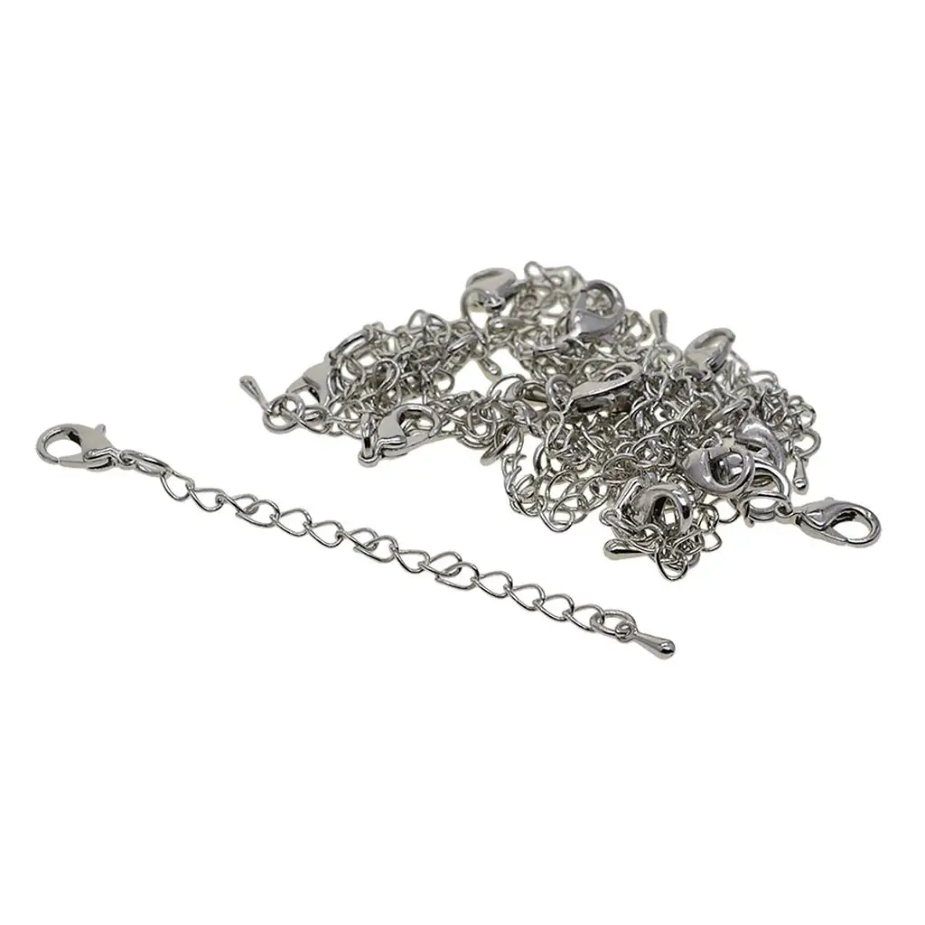 Chain Extender with Lobster Clasp Necklace Extenders Jewelry Making Accessories Bracelet Extension for Craft Work