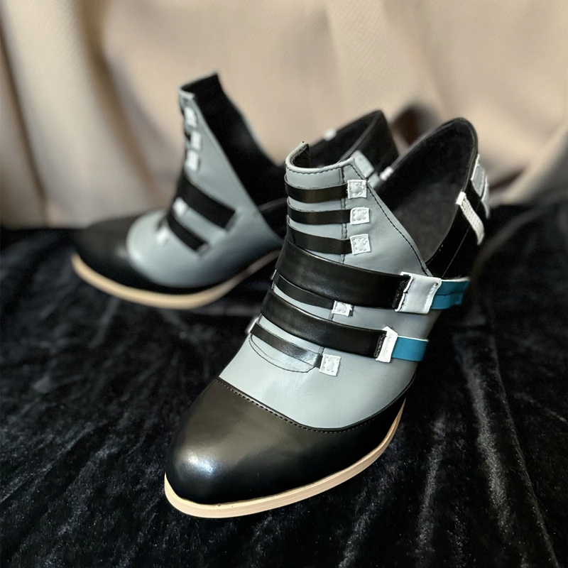 Game Zenless Zone Zero Tsukishiro Yanagi Cosplay Shoes High Heeled Shoes For Halloween Carnival Tsukishiro Yanagi Role Play